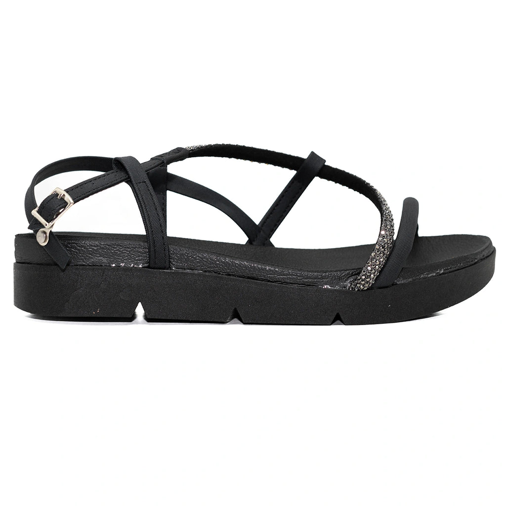 Sandália Feminina Plataforma Beira Rio Elegance Tira Strass