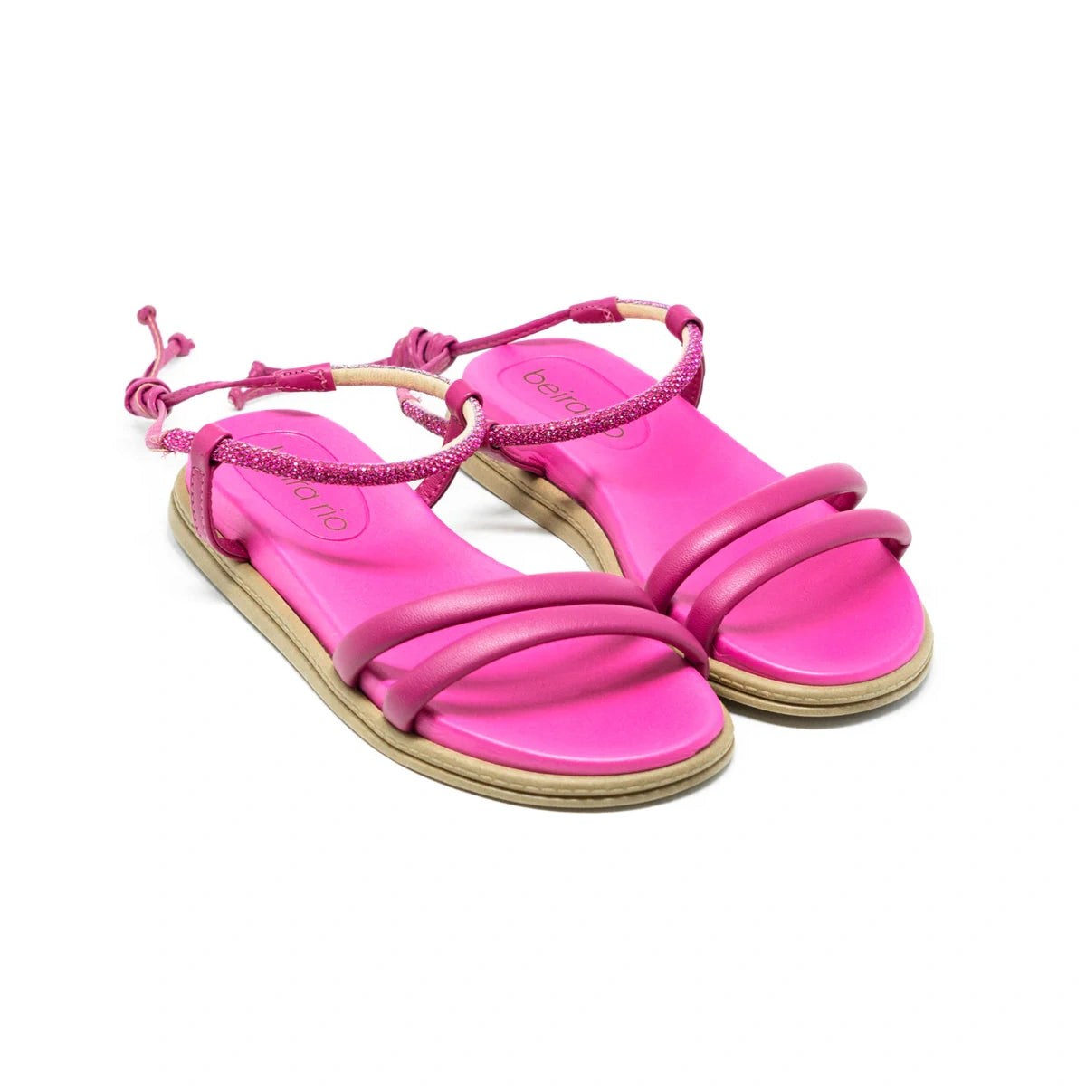 Sandália Feminina Amarração Beira Rio – Pink / 34