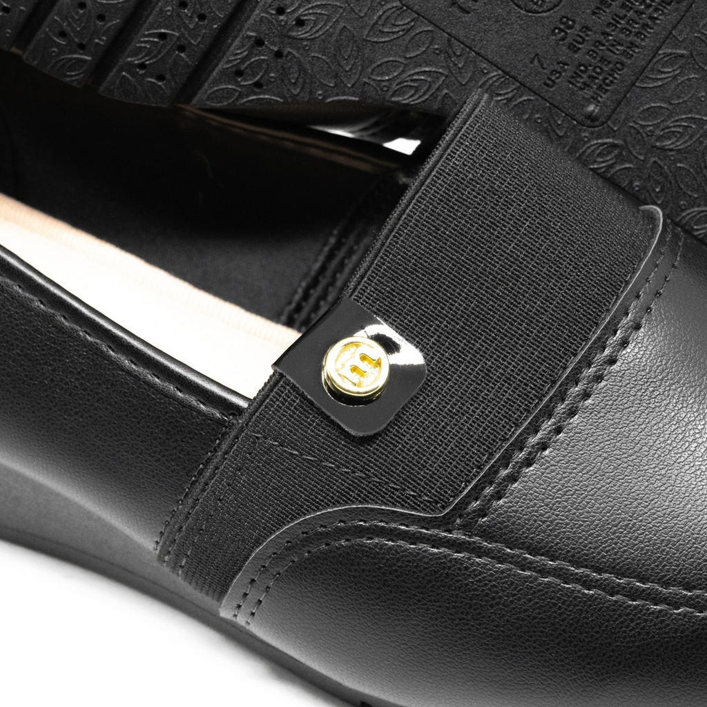 Sapato Casual Feminino Moleca Napa Turim Elástico