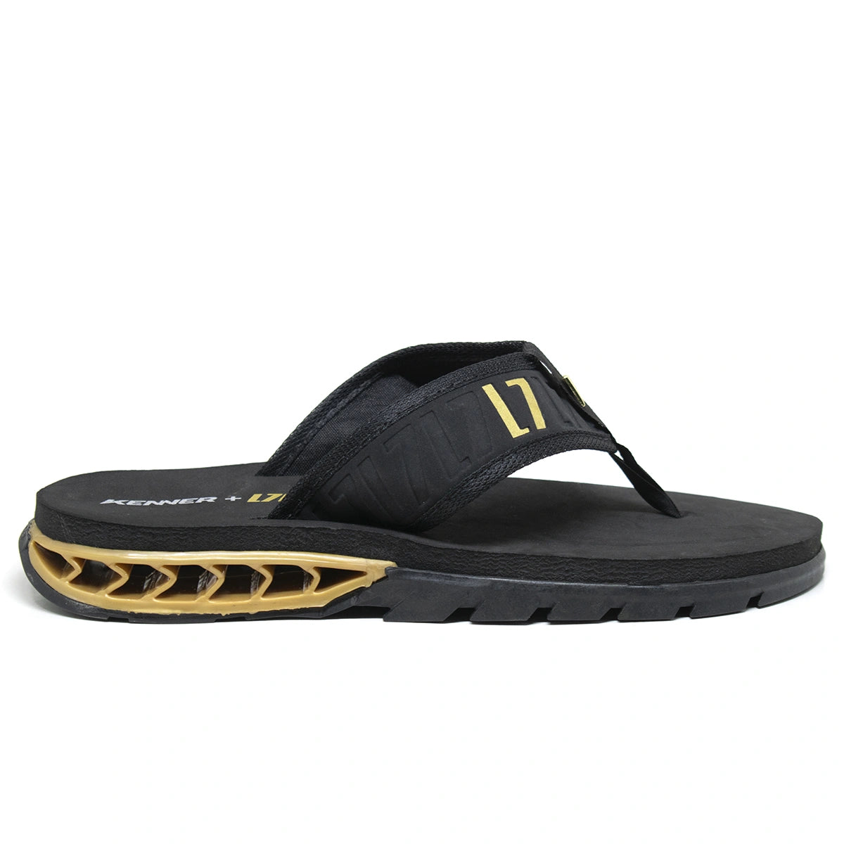 Chinelo Kenner Masculino Rakka L7 – Preto/Ouro / 39/40